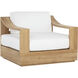Tahiti Stinson White Outdoor Swivel Lounge Chair, Swivel